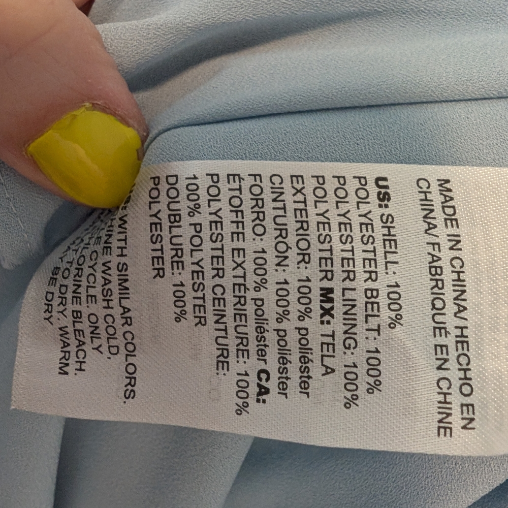 White House Black Market Blue and Yellow High Low Dress - Picture 6 of 8